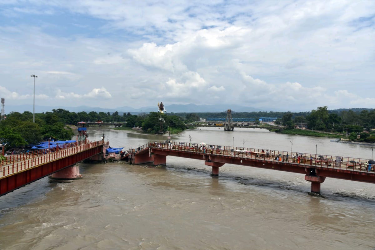 Ganga View from hotel at har ki pauri haridwar